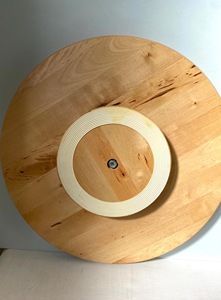 Wood Double Tier Rotating <b>Tray</b> Smooth-Spin Lazy Susan for Tabletop <b>Spice</b> Serving - Product Image 4