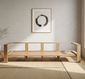 Canapé d'extérieur 2 places Luci résistant, tissu anti-décoloration, structure en bois massif, design moderne pour usage commercial - Product Image 1