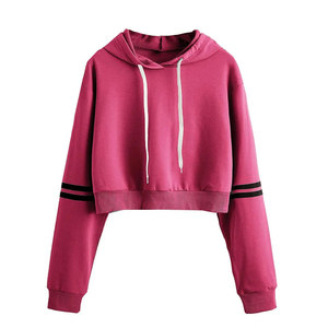 Low Rate Best Design <b>Winter</b> Eco-Friendly Breathable Women Crop <b>Top</b> Hoodies Casual Soft Canvas Cropped Hoodie Wholesale - Product Image 1