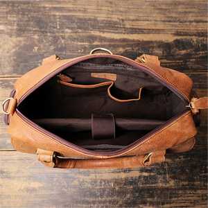 Bolso Mensajero para Portátil de Cuero Genuino, Moderno y Ecológico, de Alta Calidad, Estilo Vintage, Bandolera, Maletín para Viajes de Negocios - Product Image 3