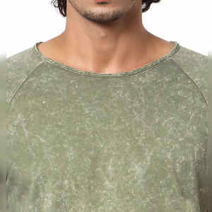 T-shirt pour homme en coton 100% 300 GSM, coupe ample, délavé à l'acide, impression DTG personnalisée, haute qualité, surdimensionné - Product Image 5