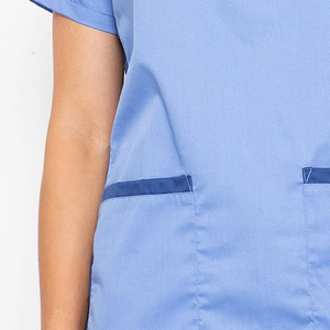 Women <b>Scrub</b> Custom Logo Professionalism Comfortable Buckle Satin Nurse Hospital Uniform Knitted Nursing <b>Scrubs</b> <b>Sets</b> - Product Image 5
