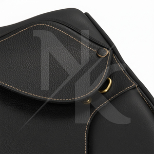 Silla de montar de competición para salto de obstáculos, de cuero genuino, estilo inglés, de alta densidad, productos de carreras de caballos ingleses de la India. - Product Image 2