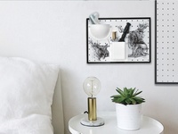Kit d'organisation mural multifonctionnel en MDF à un seul niveau, détachable, facile à monter sans perçage pour cuisine, armoire, salon