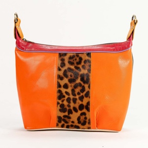 New Arrival Women's <b>Unique</b> Animal Print Stylish Multi-Color Recycled Leather Handbag Zip Genuine Leather Western Style Shoulder - Product Image 2