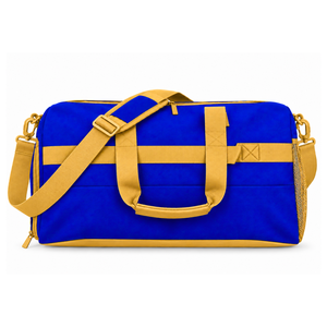 Sigma Gamma Rho Sorority Women's Blue Gold Large Capacity Cordura Duffel <b>Bag</b> With Shoe Compartment Sports <b>Travel</b> <b>Weekender</b> <b>Bag</b> - Product Image 3