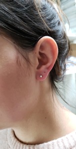 14K Gold Princess Cut Lab Grown Diamond <b>Earrings</b> 0.25 Ct Studs Women Minimalist IGI Certified Party Gift Jewelry - Product Image 5