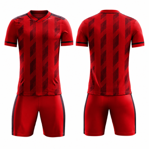 Ensemble de maillots de football unisexes personnalisés avec impression de nom - Sublimation respirante, séchage rapide, extensible dans les 4 sens, vêtements d'entraînement de football - Product Image 1