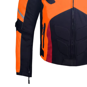 Chaqueta de Motocicleta para Hombre, de PU, Resistente al Viento, con Bloques de Color, Cuello Alto, Chaqueta Protectora para Motociclistas - Product Image 5