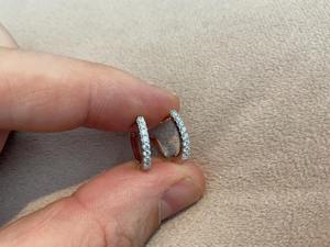 Pendientes de Aro de Oro de 14K con Diamante Redondo de Laboratorio de 0.30ct, Aros Minimalistas con Diamantes, Regalo de Aniversario, Cumpleaños, Graduación, para Ella - Product Image 3