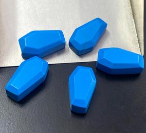 Turquesa Sintética en Forma de Ataúd, Gema Suelta Pulida para Joyería, Proveedor Mayorista - Product Image 2