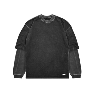 T-shirt à manches courtes double couche pour homme OEM ODM avec personnalisation de la marque |   Tissu intérieur et extérieur de qualité supérieure - Product Image 3