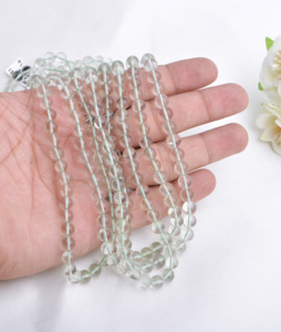 ลูกปัดอเมทิสต์สีเขียวธรรมชาติขนาด 6 มม. ถึง 7 มม. รูปทรงกลมเรียบ สำหรับทำเครื่องประดับชั้นดี - Product Image 4