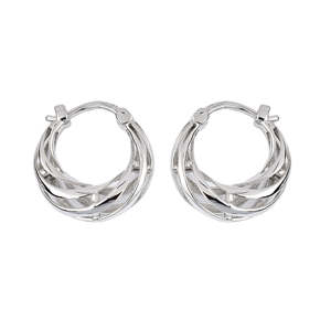 ELEGANT 925 STERLING SILVER PLATED HOOP <b>EARRINGS</b> FOR WOMEN BOHEMIAN FASHION JEWELRY PERFECT ANNIVERSARY GIFT LIGHTWEIGHT STYLE - Product Image 1