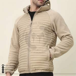 Veste matelassée hybride à capuche pour homme de haute qualité avec impression de logo personnalisé pour une utilisation en extérieur en hiver (unisexe) - Product Image 3