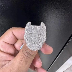 Luxury Panther Head Moissanite Diamond Ring For Men White Gold Hip Hop Iced Out Jewelry - Product Image 3