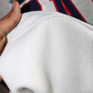 Sweat-shirt à col montant COZART ASH GREY 100% coton BLEU MARINE avec broderie appliquée, col large, URBAN PRODUCTIONS - Product Image 5