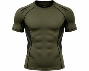 Men's Blue Full Sleeve Compression Rash Guard Eco-Friendly Spandex/Polyester Quick Dry Breathable <b>Athletic</b> Workout Top - Product Image 3