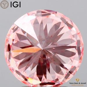 เพชรทรงกลม พร้อมใบรับรอง IGI น้ำหนัก 2.51 กะรัต เพชร CVD ผลิตในห้องปฏิบัติการ สีชมพูสดใสแฟนซี ขนาด 8.64 มม. ความสะอาดระดับ VVS2 สำหรับทำเครื่องประดับ - Product Image 6