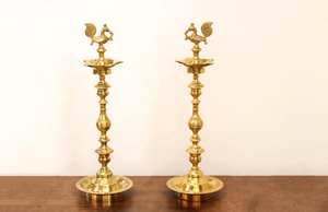 Grande statue de dieu en laiton |   Dieu hindou de la chance, décoration de temple domestique - Product Image 3