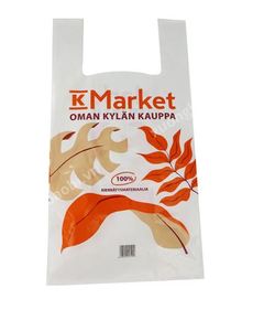 Vente en gros taille personnalisée sac de t-shirt en plastique réutilisable sacs de transport d'épicerie pour l'emballage et l'emballage - Product Image 5