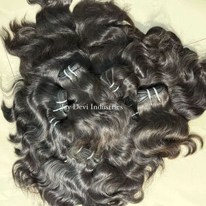 ผมต่ออินเดียแท้ 100% ผมบริสุทธิ์จากวัดอินเดีย คุณภาพสูง เย็บสองชั้นด้วยเครื่องจักร ขายส่งโดยตรงจากอินเดีย - Product Image 6