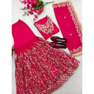 Vestido de Noche Elegante, Hermoso Top-Sarara para Fiesta con Dupatta Elegante - Product Image 3