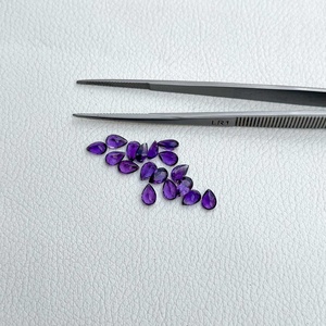 3x4mm Améthyste Africaine Violette Naturelle Facette en Forme de Poire Coupe Brillante Pierres Précieuses Personnalisées du Fabricant Vérifié - Product Image 1
