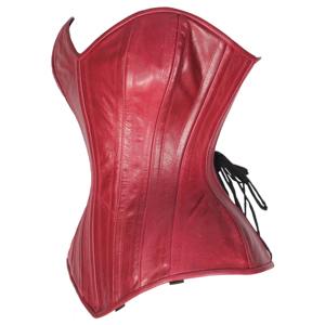 Corset de luxe pour femme en cuir véritable, gaine amincissante en peau d'agneau de qualité supérieure, bustier tendance, fournisseur d'usine OEM en gros - Product Image 6