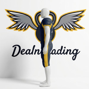 Conjunto de Uniforme de Fútbol Americano Azul y Amarillo de Dealn Trading con Logotipo, Uniforme de Fútbol Americano Transpirable de Alta Calidad para Venta en Línea - Product Image 3
