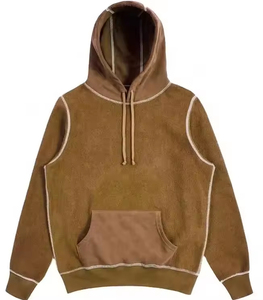 Sudadera con Capucha de Felpa para Hombre, 100% Algodón, Gruesa, 380 g/m², Estilo Vintage, Oversize, Lavado Ácido, Venta al por Mayor - Product Image 1