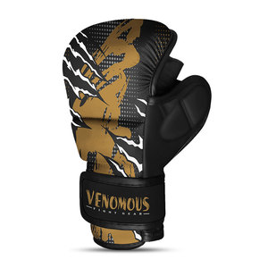 Gants de MMA Venomous Gold Reaper, gants d'entraînement premium pour grappling, protection des mains à doigts ouverts - Product Image 2