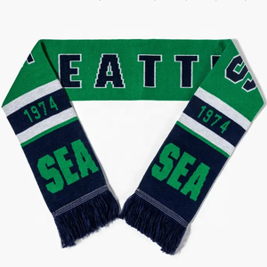 Écharpe tricotée Green Bay GB 1919, longue, sportive, isolante pour l'hiver, écharpe pour homme, motif imprimé lettres, matière acrylique - Product Image 6