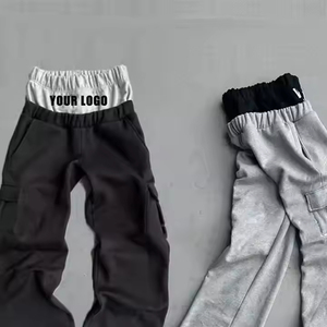 Pantalones Cargo Oversize de Doble Cintura Glory Personalizados, de Calidad Premium, con Estampado Serigrafiado, Tejido de Alto Gramaje, Pierna Ancha, para Streetwear OEM - Product Image 4