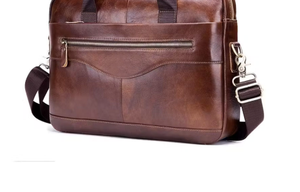 Maletín para Portátil de Cuero Genuino Personalizado con Compartimento Acolchado para Portátil, Diseño Portátil para Marcas Corporativas - Product Image 5