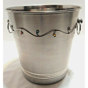 Luxury Hammered Stainless Steel Wine Cooler Bucket Walled Champagne Chiller For High <b>End</b> Hotels And Modern Home Bar Decor - Product Image 5