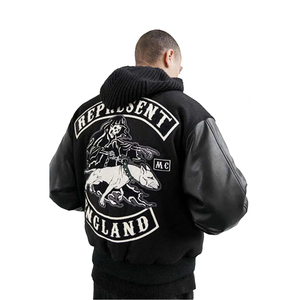 Custom Made Patch Embroidery Heat Transfer Print High Fashion Street Style <b>Summer</b> Stand <b>Bomber</b> <b>Jackets</b> Casual Wear Snap Button - Product Image 4