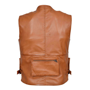 Chaleco de Pesca Personalizado para Hombre, Chaleco de Pescador de Cuero Vacuno Auténtico de Lujo, Chaleco de Caza con Múltiples Bolsillos, Proveedor de Chalecos al por Mayor - Product Image 6