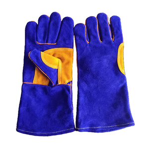 <b>Red</b> Cow Split Leather Premium Quality Welding <b>Gloves</b> XL Size Full Welted Fleece Cotton Lining Waterproof Anti-Slip Welding <b>Glove</b> - Product Image 5