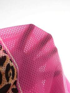 Pink Mesh Street Fashion American Football Jersey Women Loose Fit V Neck Leopard Number Graphic Breathable Polyester <b>Top</b> OEM - Product Image 4