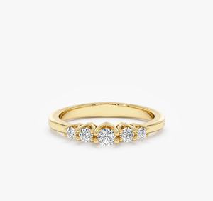 แหวนหมั้นทองคำ 14KT คุณภาพสูง ประดับเพชรแล็บโกรว์ทรงบริลเลียนท์ ดีไซน์วินเทจ รับรองโดย IGI ของขวัญวันครบรอบแต่งงาน - Product Image 1
