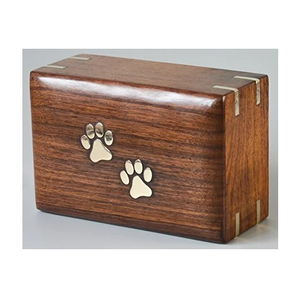 Handmade Wooden Pet Urn Cross Memorial <b>Casket</b> Brown Keepsake Urn <b>for</b> Dog Cat <b>Ashes</b> Home Remembrance - Product Image 2
