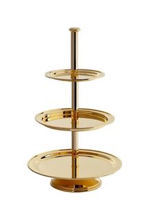Support à gâteau rond décoratif en métal avec finition élégante pour la maison, la cuisine, les fêtes d'anniversaire et la présentation en boulangerie - Product Image 1