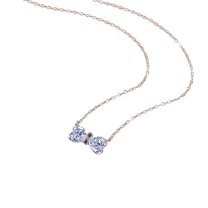 Collar con Colgante de Moissanita Mariposa, Plata 925 Bañada en Rodio, Corte Corazón, Engaste de Garra, Cadena de Caja, Joyería Romántica para Mujer - Product Image 4