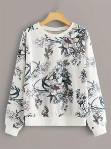 Sweat-shirt décontracté pour femme, col rond, imprimé personnage de dessin animé, manches longues, tricoté, anti-rétrécissement, 200g, doux et ample, idéal pour l'hiver et la Saint-Valentin - Product Image 2