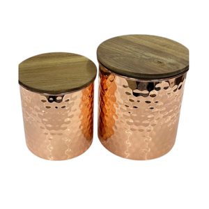 Pure Copper Canister Set With Brass Knobs Airtight Metal Food <b>Storage</b> Jars For Tea Coffee Sugar Handmade Antique <b>Kitchen</b> On Sale - Product Image 5
