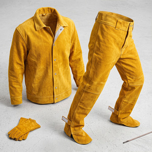 Heavy Duty Cowhide <b>Split</b> Leather Level a Vapor-Protective Fire Resistant Welded Anti-Cut Anti-Static 500C-1000C Heat Protection - Product Image 4
