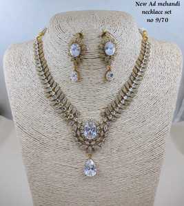 New Ad High Quality Silver Plated Crystal Rhinestone Geometric Design Latest Designed Wedding Jewelry Women's Classic Style <b>Set</b> - Product Image 2