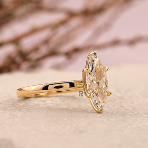 Bague de fiançailles Jiani Marquise Solitaire avec diamant de laboratoire 1ct 2ct 3ct 4ct 5ct, or 10K 14K 18K PT950, bijoux sur mesure pour femmes - Product Image 2