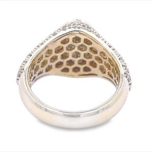 Moissanite Pavé <b>Dome</b> <b>Ring</b> Iced Out Wide Band Luxury Statement Jewelry Sparkling Cocktail <b>Ring</b> for Women - Product Image 2